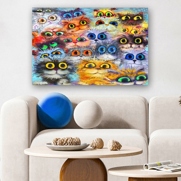 Wallity Cuadro Decorativo de Vidrio Templado Multicolor 40 x 60 cm